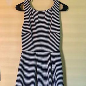 Merona white and black stripped dress
